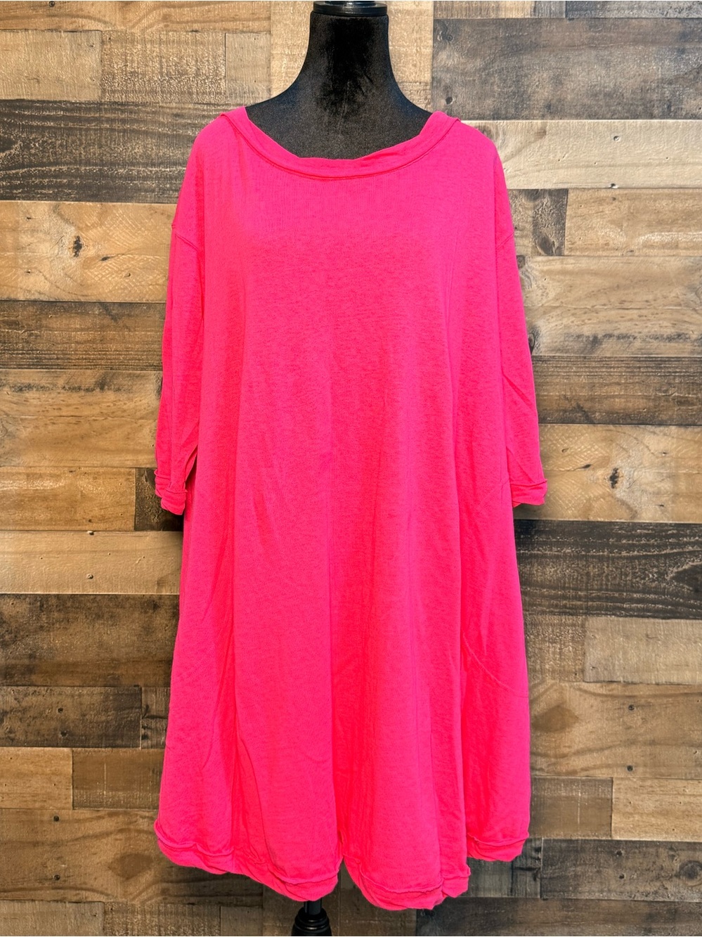 Free People Beach Hot Pink Dress Large L TEP 162